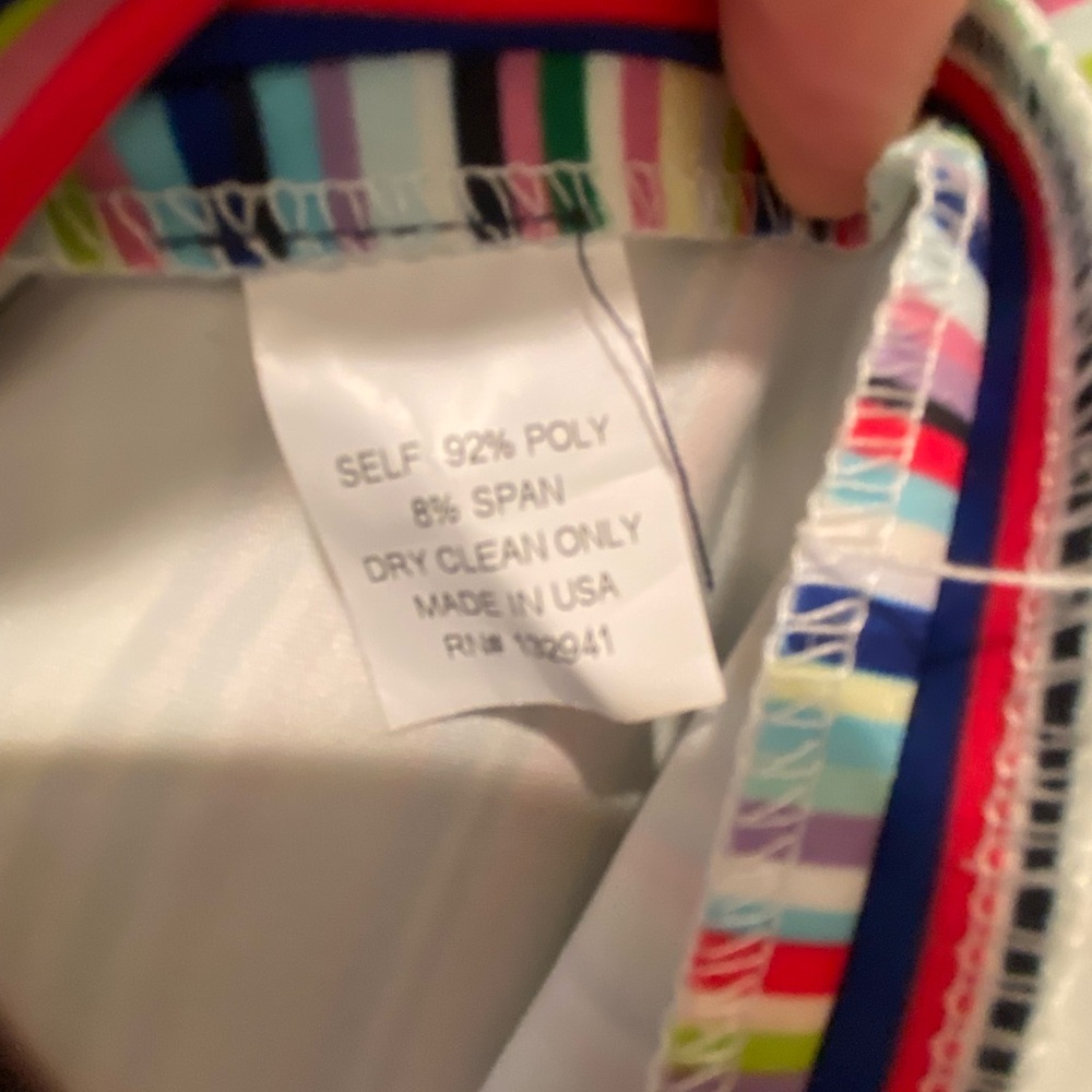 Amanda Uprichard rainbow striped short sleeve scuba dress - Picture 4 of 4